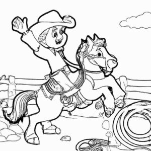 27+ Desenhos de Rodeio para Imprimir e Colorir/Pintar