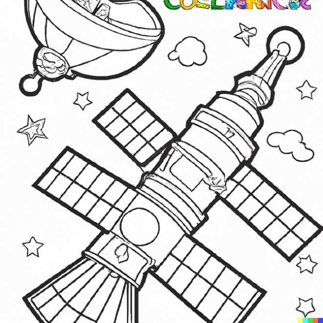 satelite para colorir 1 2