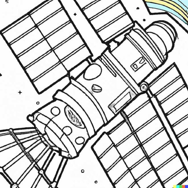 satelite para colorir 2