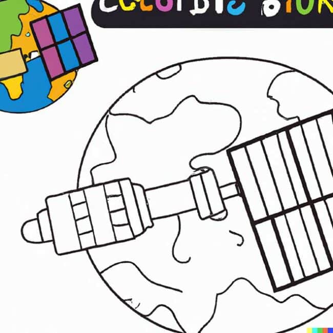 satelite para colorir 3