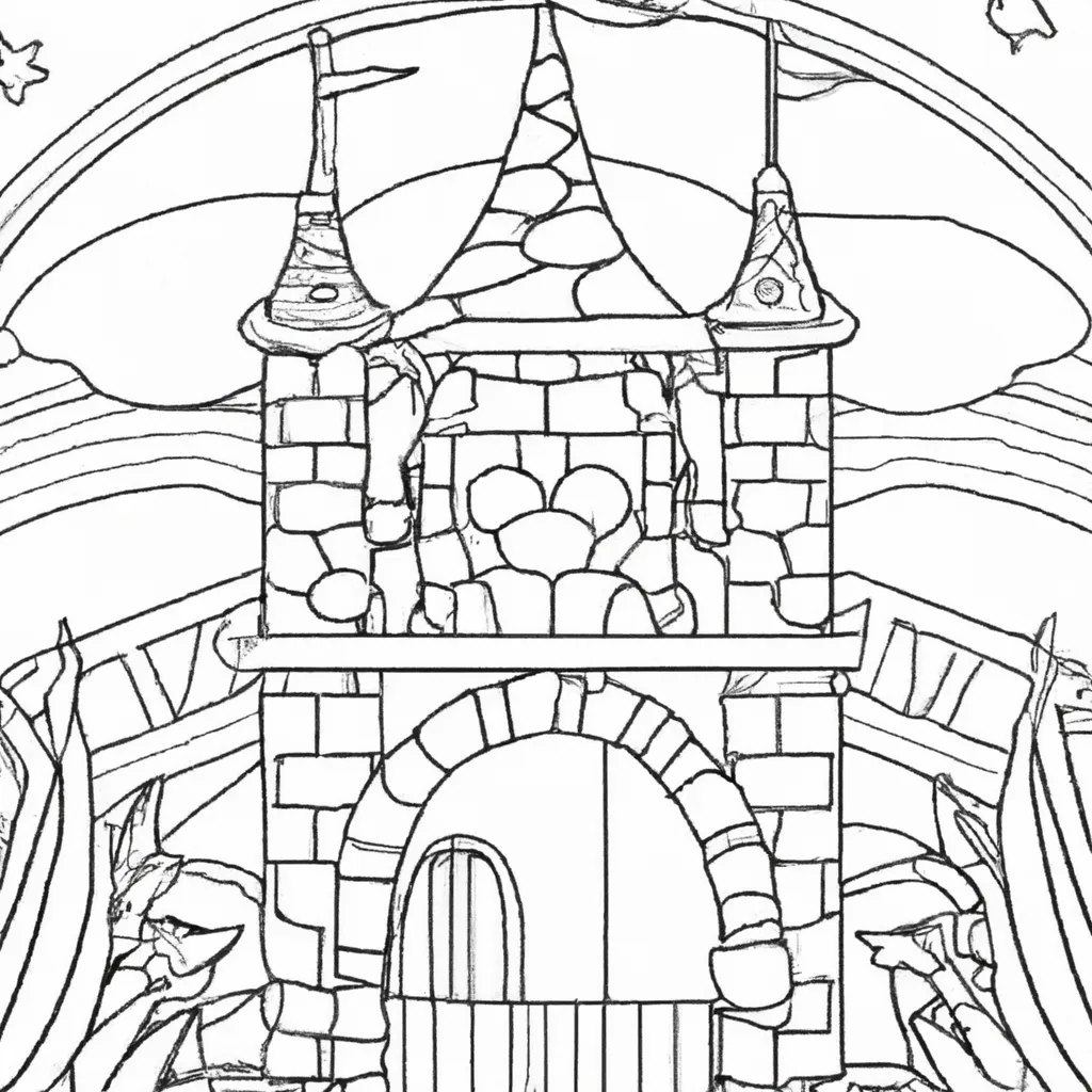 Colorir Castelo de Princesa 79 2