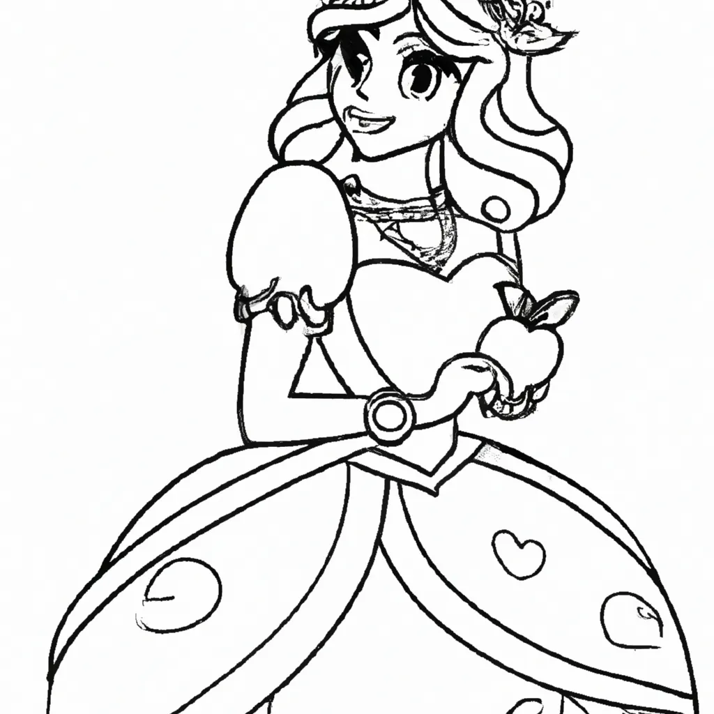 Colorir Princesa Peach 640