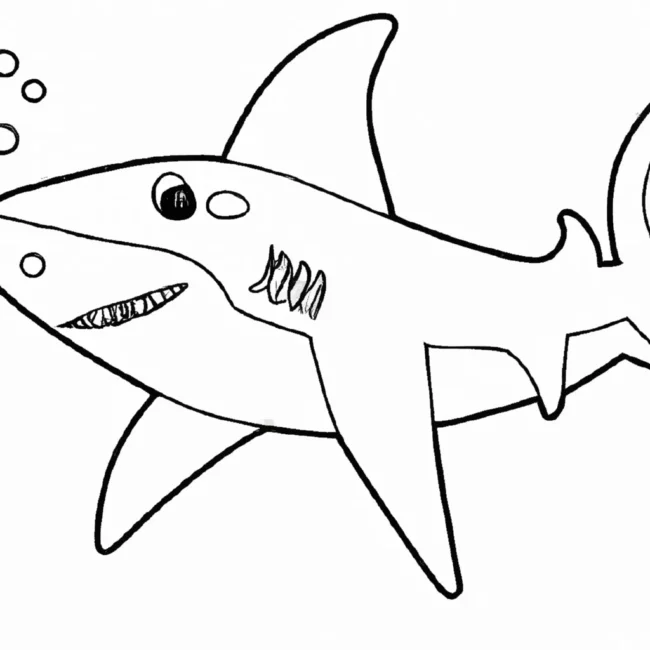 40+ Desenhos de Bebê Tubarão para Imprimir e Colorir/Pintar