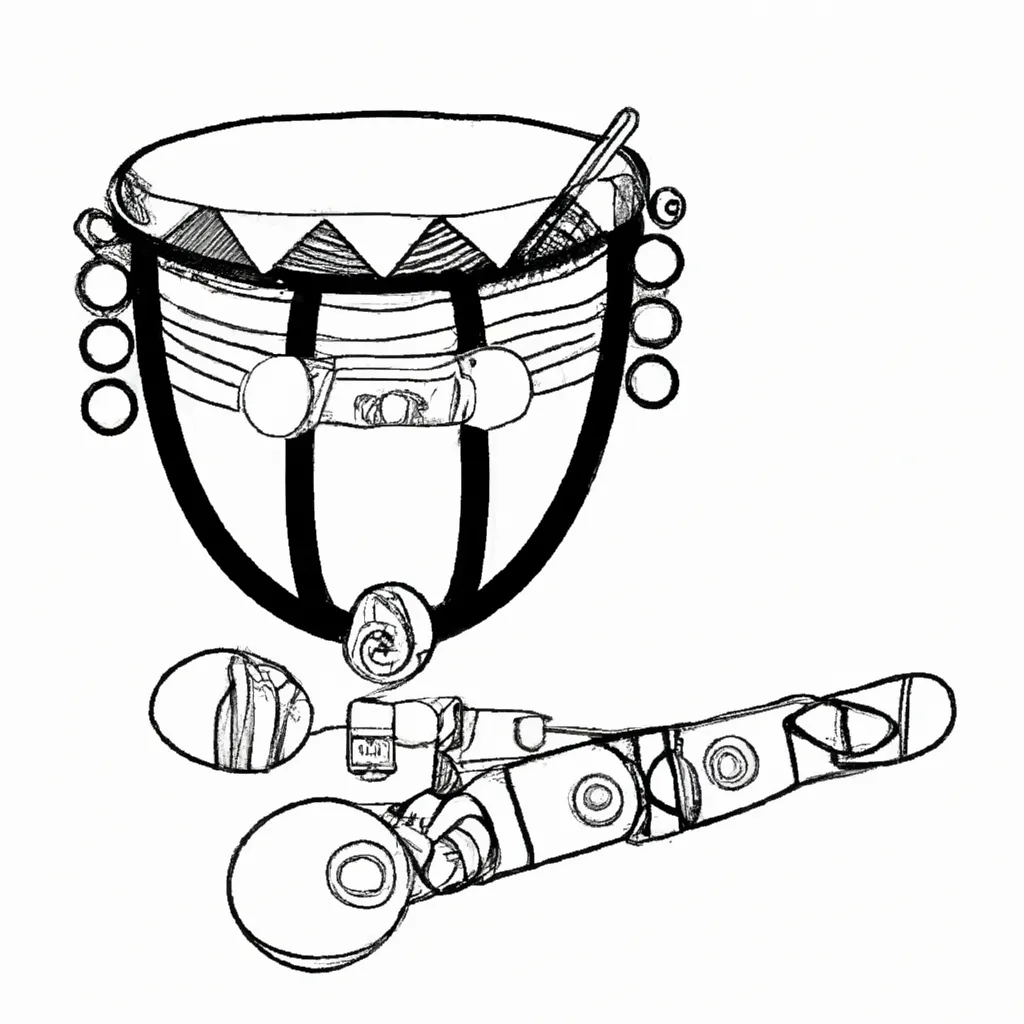 40+ Desenhos de Instrumentos Musicais Indígenas para Imprimir e Colorir ...