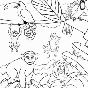 40+ Desenhos de Animais da Amazônia para Imprimir e Colorir/Pintar