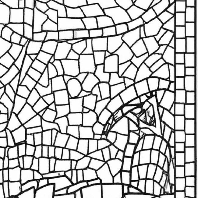 40+ Desenhos de Arte Mosaico para Imprimir e Colorir/Pintar