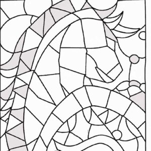 40+ Desenhos de Arte Mosaico para Imprimir e Colorir/Pintar