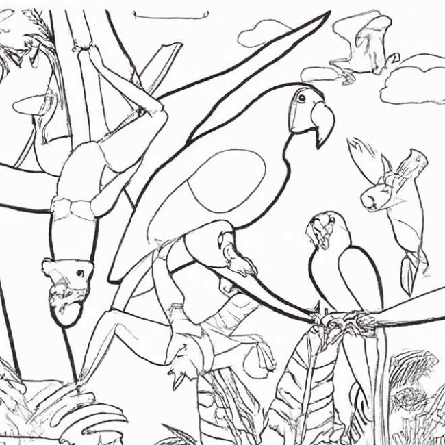 40+ Desenhos de Animais da Amazônia para Imprimir e Colorir/Pintar