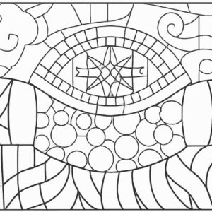 40+ Desenhos de Arte Mosaico para Imprimir e Colorir/Pintar