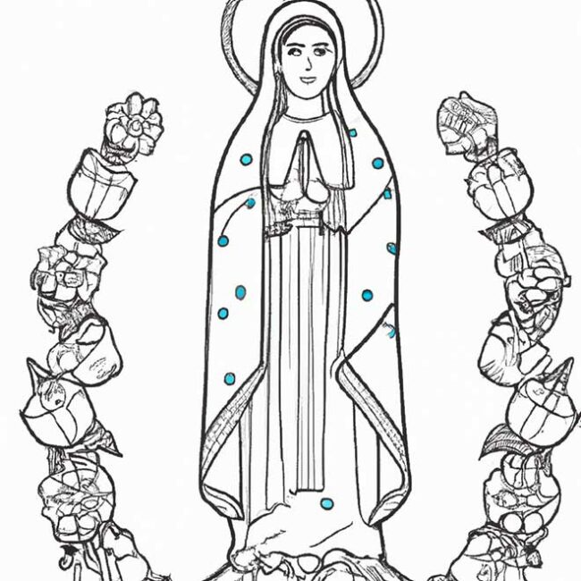 40+ Desenhos de Nossa Senhora de Aparecida para Imprimir e Colorir/Pintar