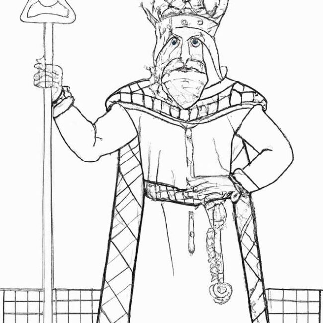 Desenho Do Rei Salomao Para Colorir
