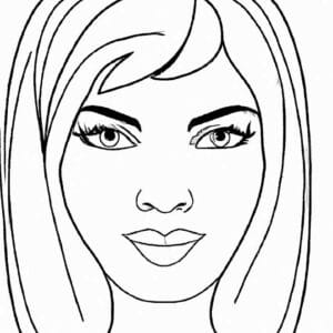 40+ Desenhos de Rosto Feminino para Imprimir e Colorir/Pintar