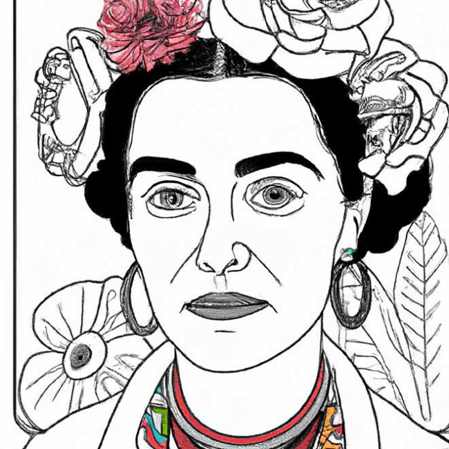 colorir Frida Kahlo 5393534 scaled