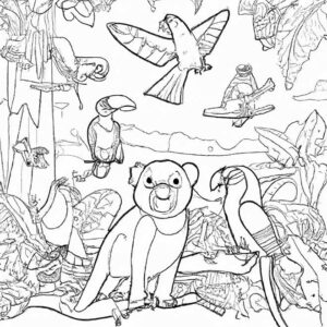 40+ Desenhos de Animais da Amazônia para Imprimir e Colorir/Pintar