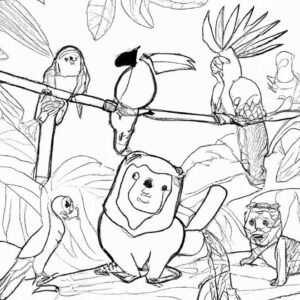 40+ Desenhos de Animais da Amazônia para Imprimir e Colorir/Pintar
