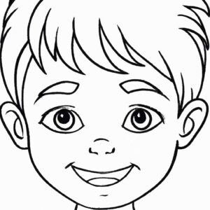 40+ Desenhos de Rosto de Menino para Imprimir e Colorir/Pintar