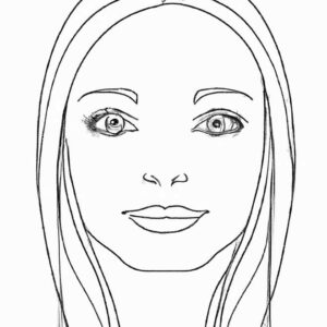 40+ Desenhos de Rosto Feminino para Imprimir e Colorir/Pintar