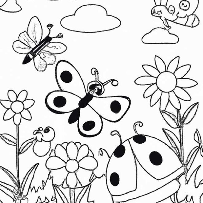 40+ Desenhos de Animais de Jardim para Imprimir e Colorir/Pintar