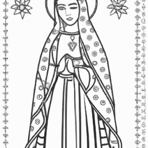 40+ Desenhos de Nossa Senhora de Aparecida para Imprimir e Colorir/Pintar
