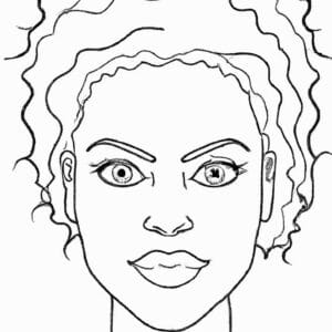 40+ Desenhos de Rosto Feminino para Imprimir e Colorir/Pintar