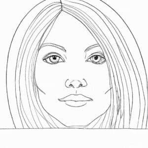 40+ Desenhos de Rosto Feminino para Imprimir e Colorir/Pintar