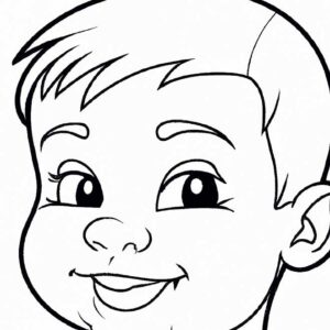 40+ Desenhos de Rosto de Menino para Imprimir e Colorir/Pintar