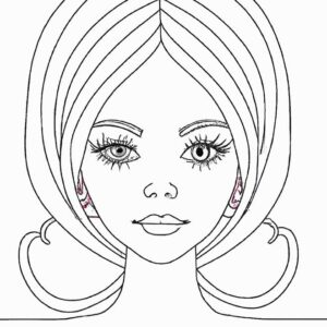 40+ Desenhos de Rosto Feminino para Imprimir e Colorir/Pintar