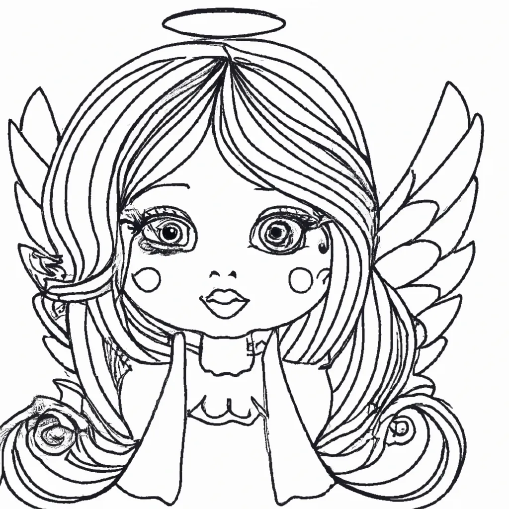 Colorir Carinha de Anjo Colorir Carinha de Anjo