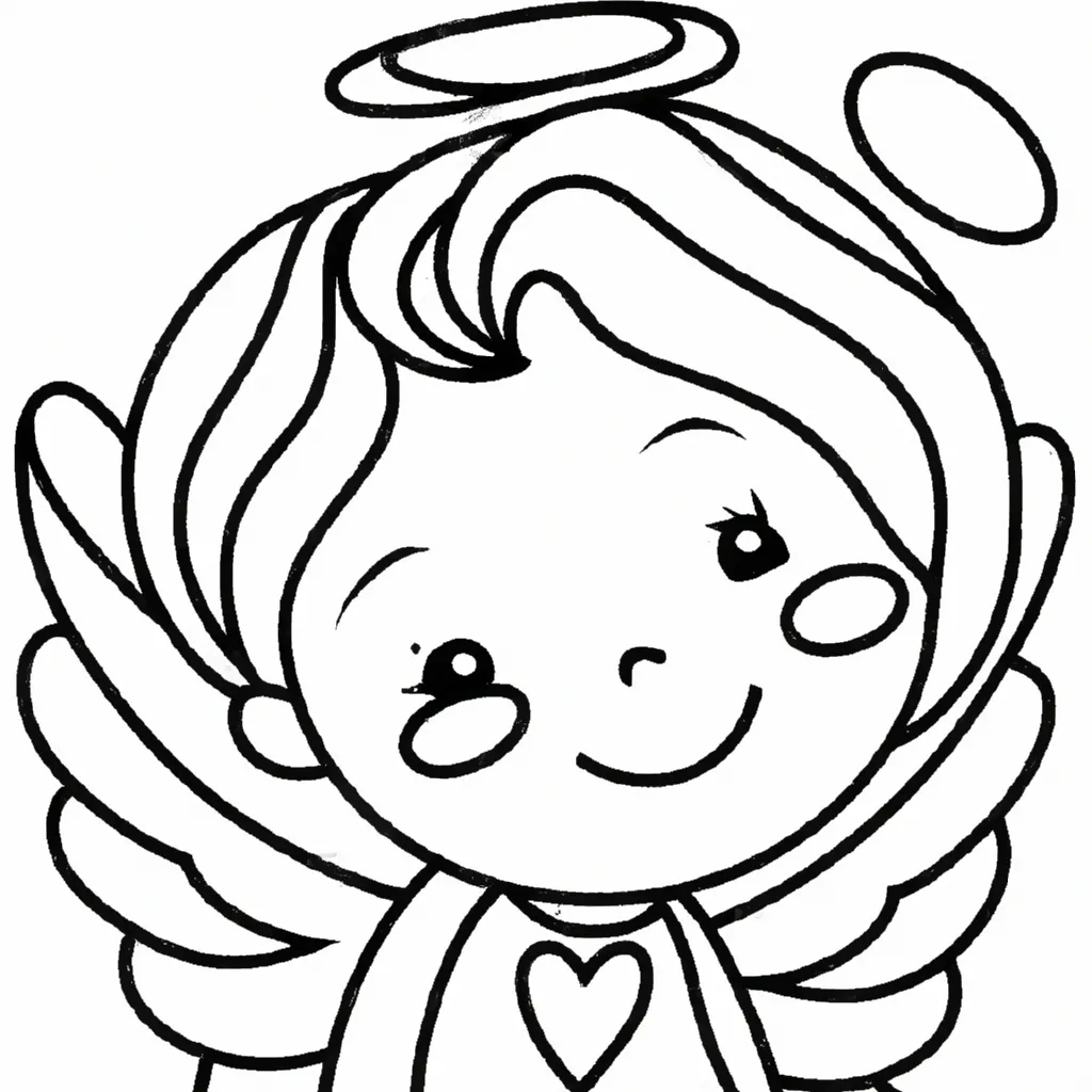 Colorir Carinha de Anjo2 Colorir Carinha de Anjo2