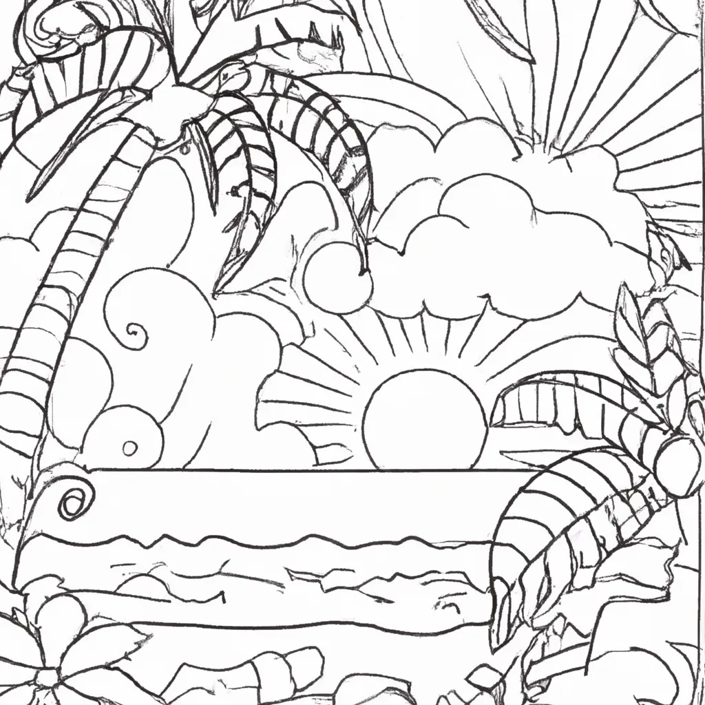 Colorir Como Desenhar Exoticas Paisagens Tropicais