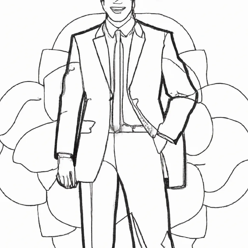 Colorir Homem de Terno2 Colorir Homem de Terno2
