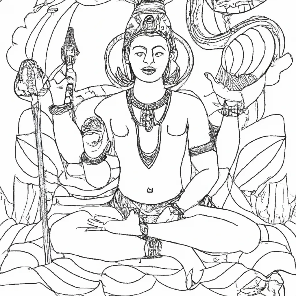 Colorir Mitologia Hindu2 Colorir Mitologia Hindu2