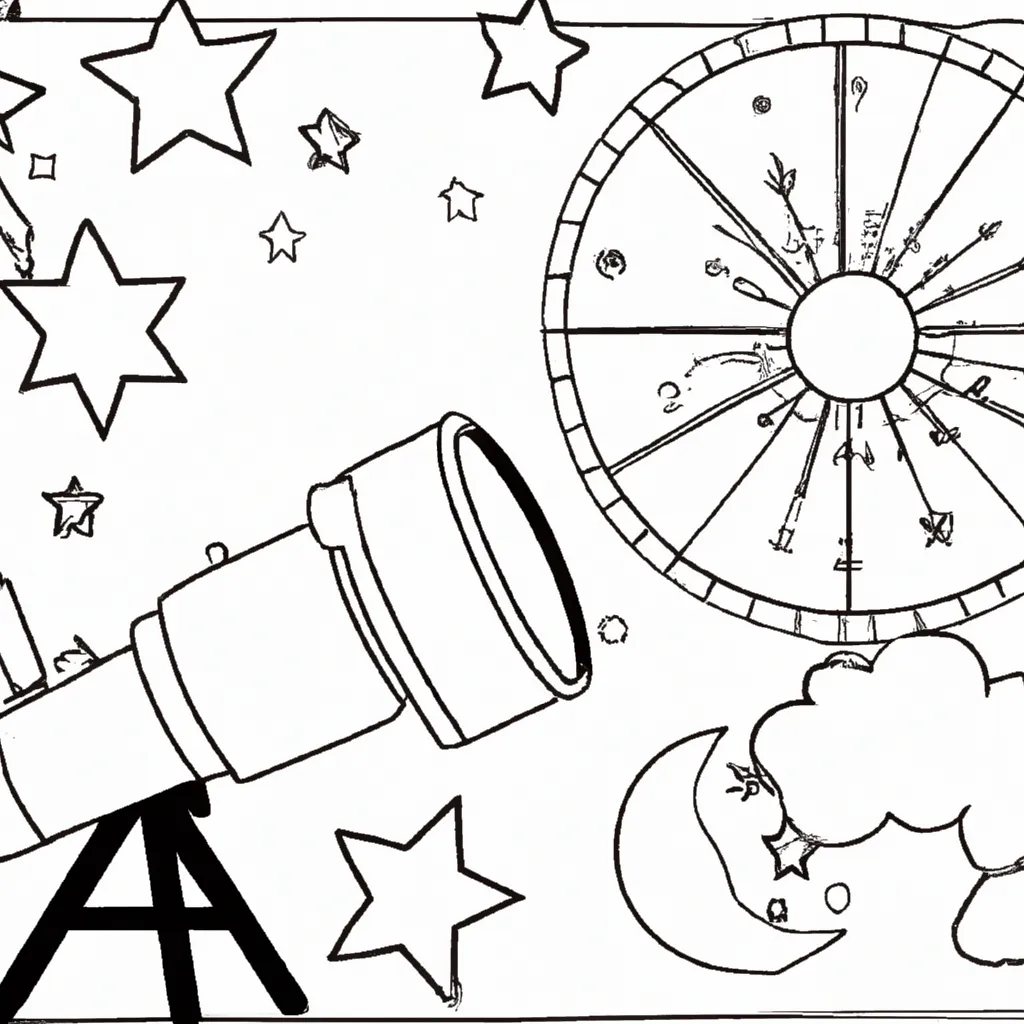 Colorir Observacao de estrelas
