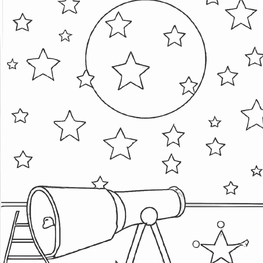 Colorir Observacao de estrelas2