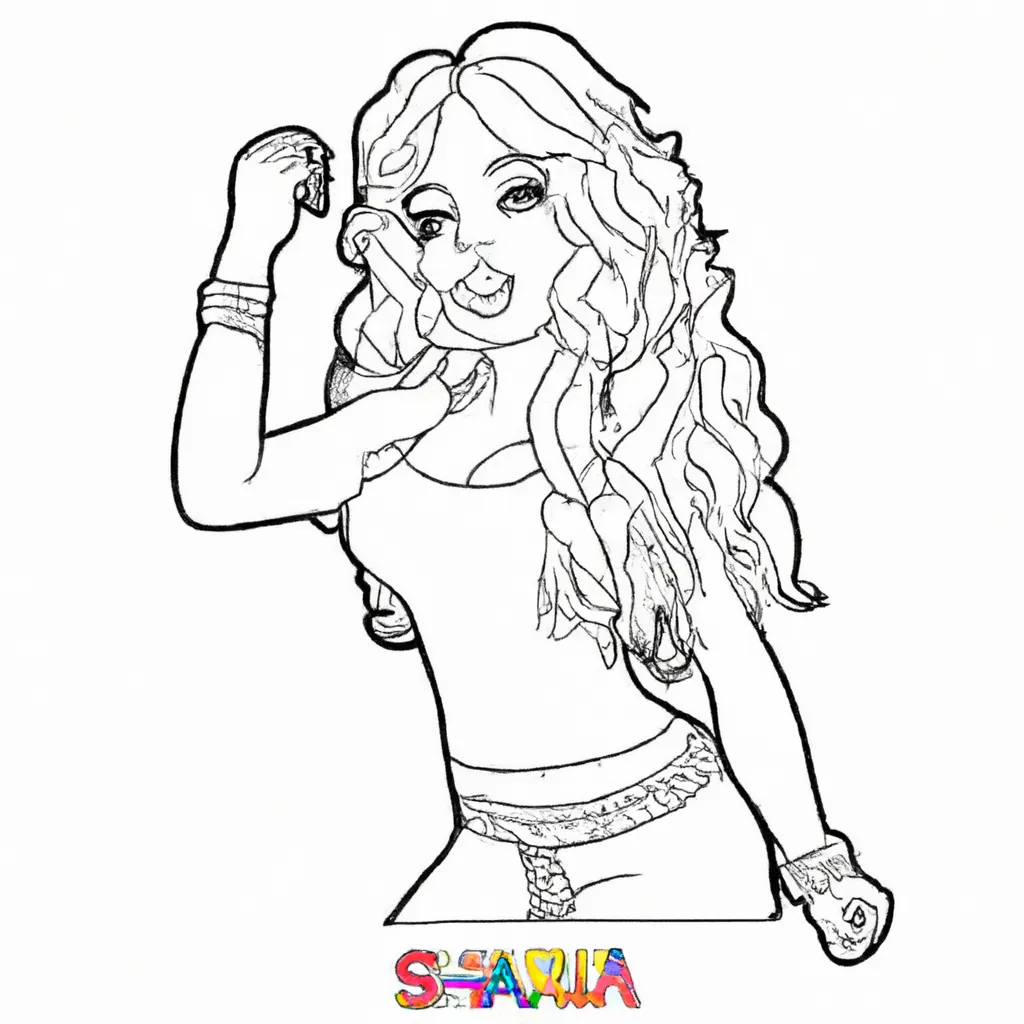Colorir Shakira Colorir Shakira