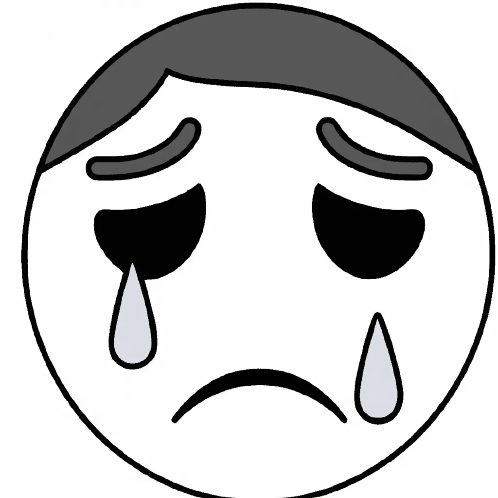 Colorir desenho de emoji chorando2 Colorir desenho de emoji chorando2