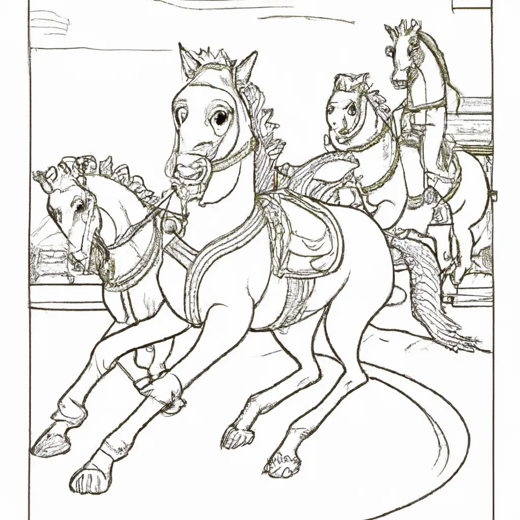 Desenhos Corrida de cavalos2