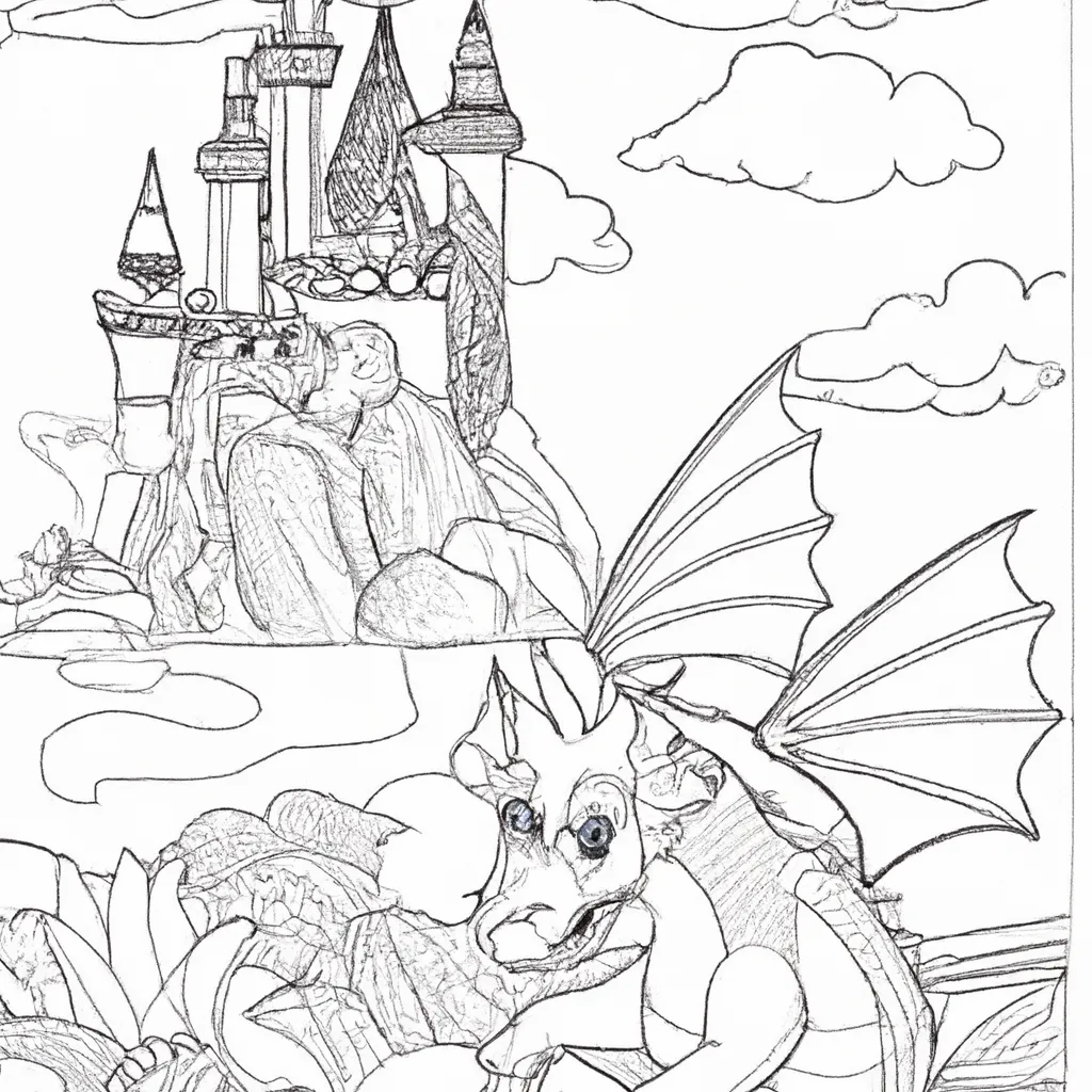 Desenhos Dragao no Castelo