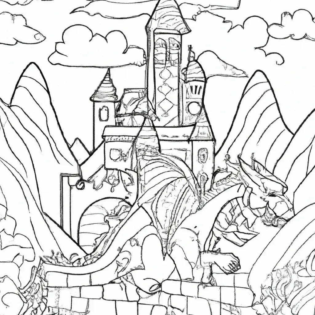 Desenhos Dragao no Castelo2