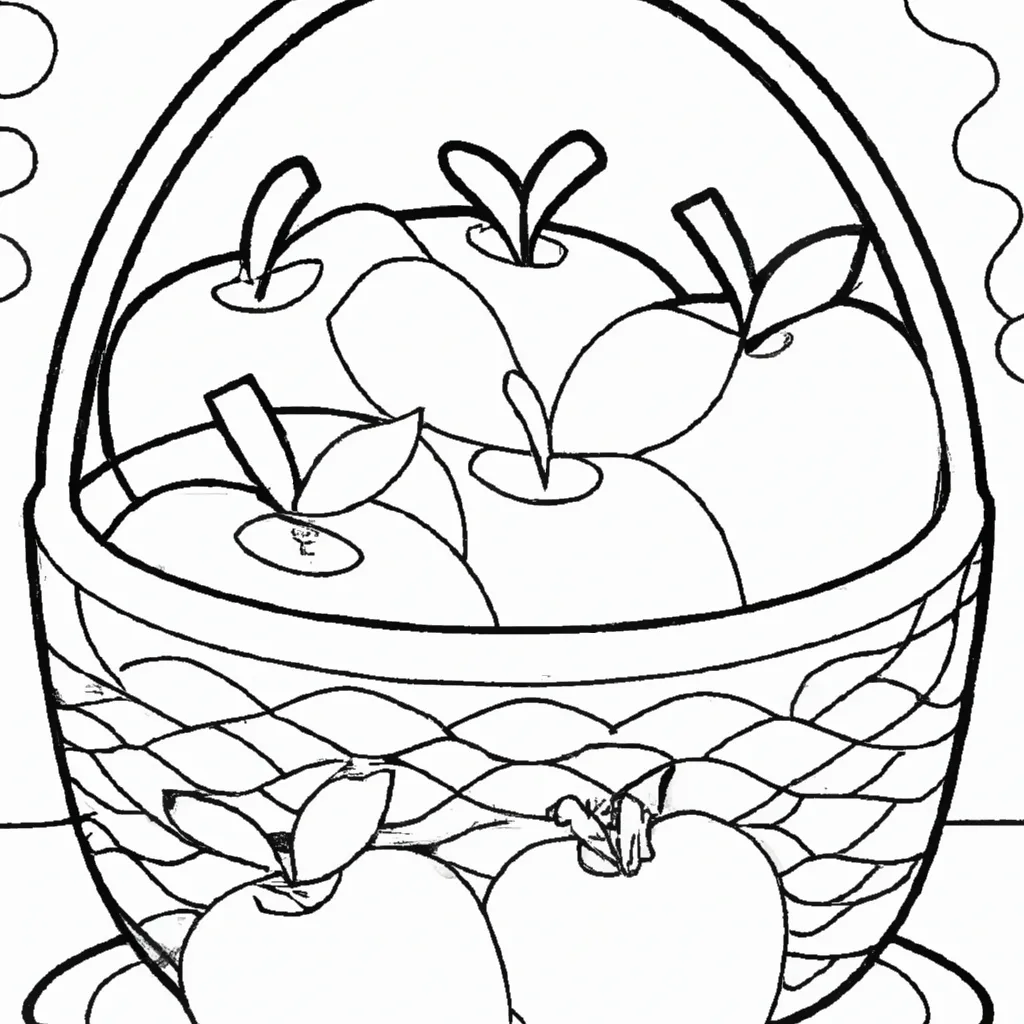 Desenhos cesta com macas2 Desenhos cesta com macas2