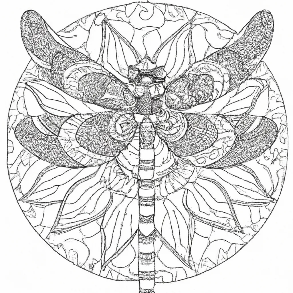 Imprimir Mandala de Libelula
