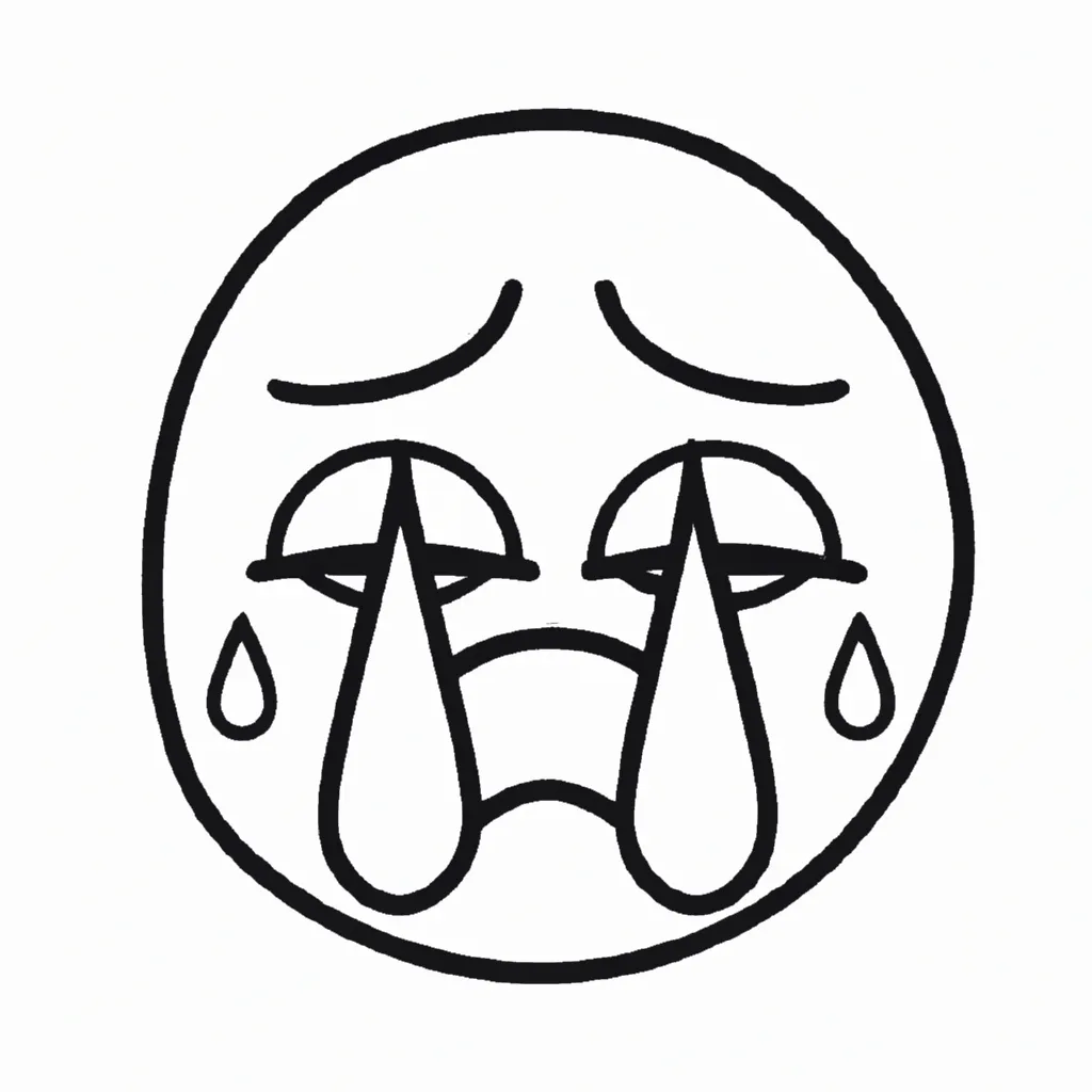 Imprimir desenho de emoji chorando Imprimir desenho de emoji chorando