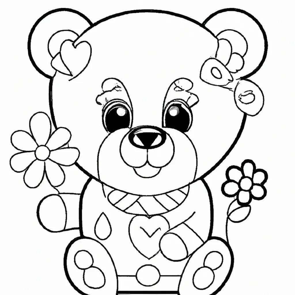 Imprimir urso kawaii