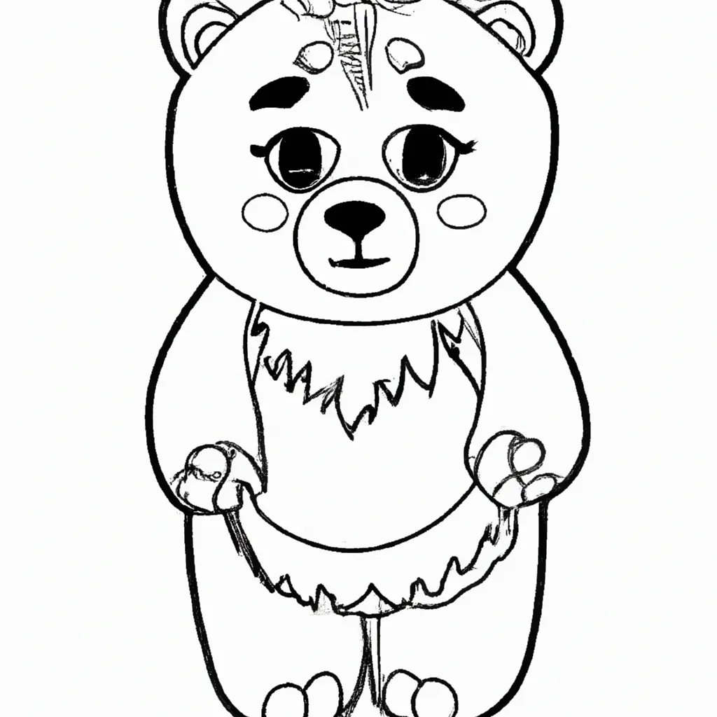 Imprimir urso kawaii2