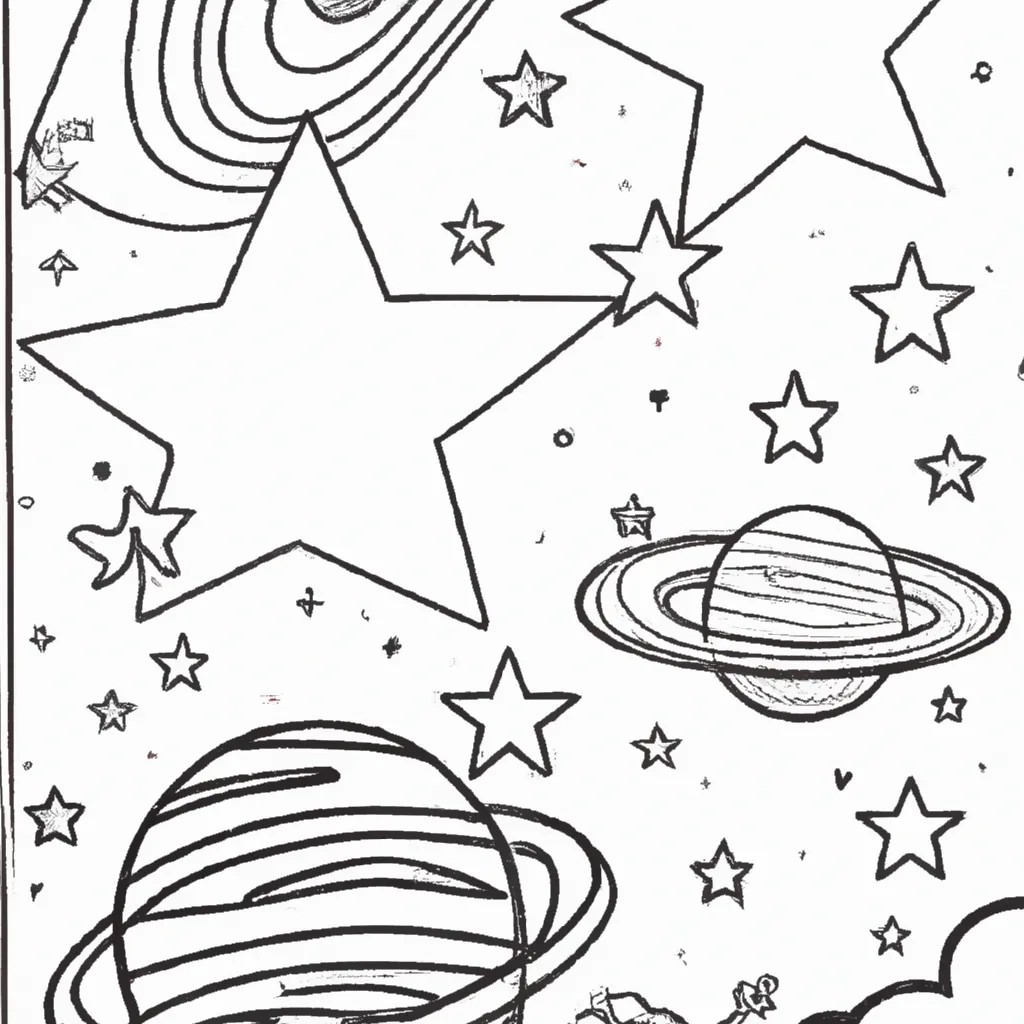 Moldes Como Desenhar Estrelas Planetas e Nebulosas2
