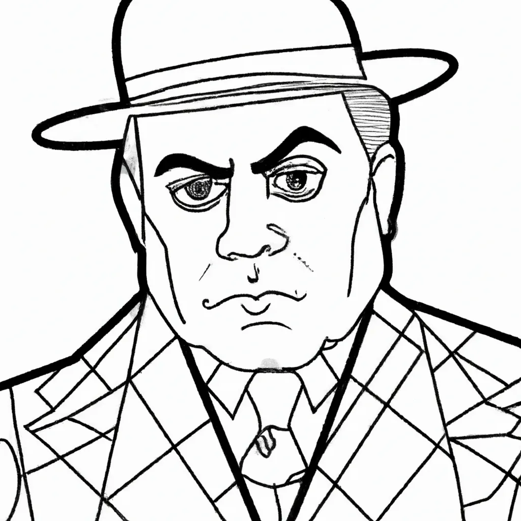 Al Capone: Desenhos Para Colorir de Um dos Notórios Gangsters de Todos ...