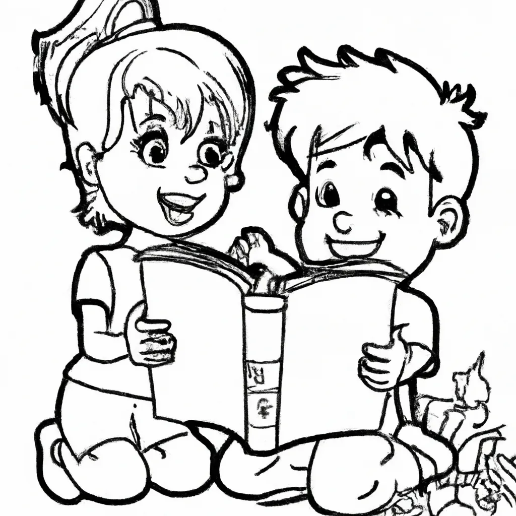 Pintar Criancas Lendo a Biblia2 Pintar Criancas Lendo a Biblia2