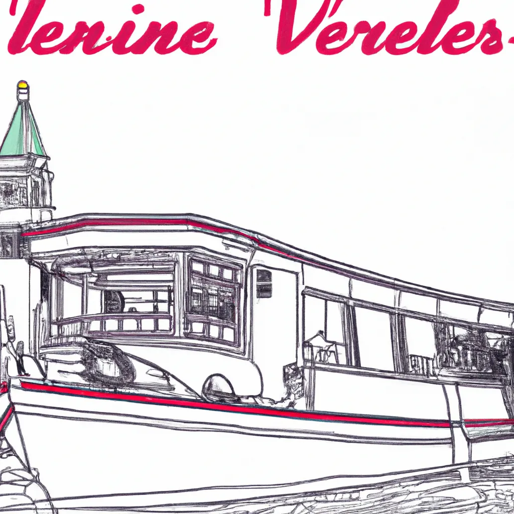 Pintar Vaporetto barca em Veneza