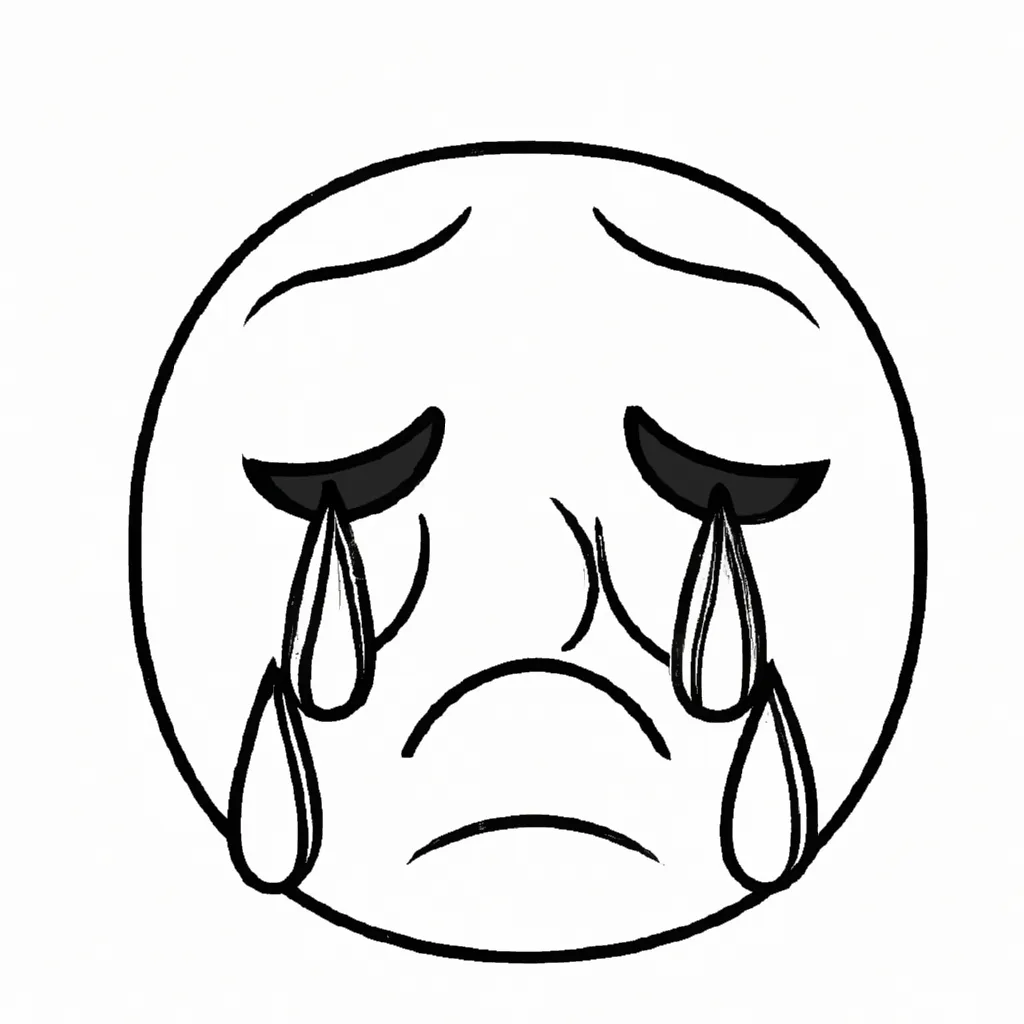 Pintar desenho de emoji chorando2 Pintar desenho de emoji chorando2