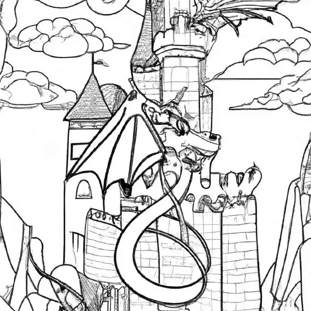 Vetores Dragao no Castelo